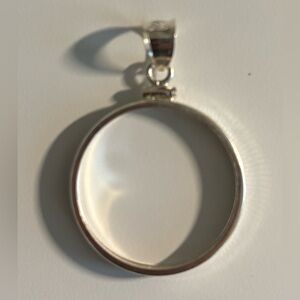 Sterling silver Susan B Anthony coin pendant holder